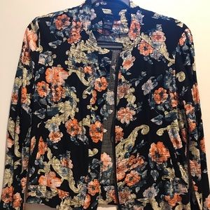 Nordstrom Floral Light Bomber Jacket